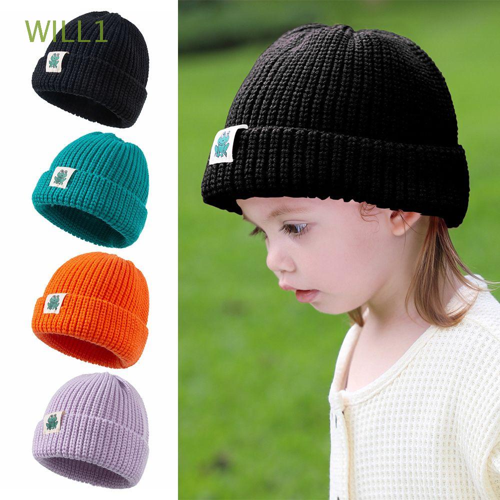 Will1 Frog Logo Kids Knit Hat Soft Skull Cap Warm Knit Caps Winter Slouchy Fashion For Boys Girls Baby Beanie Multicolor Shopee Mexico