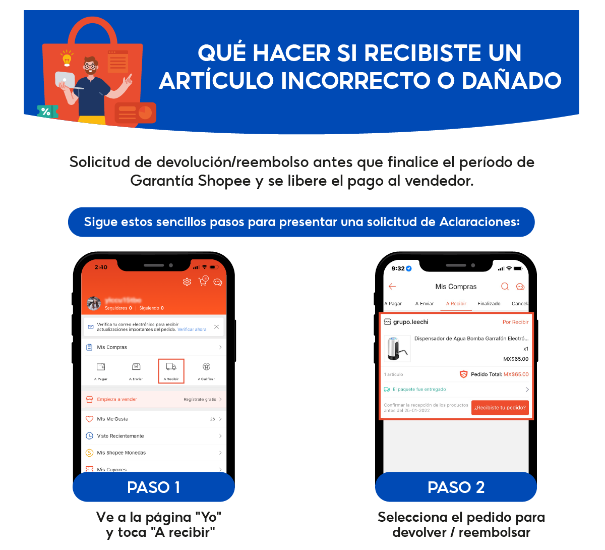 Te cuidamos siempre Garantía Shopee Shopee México