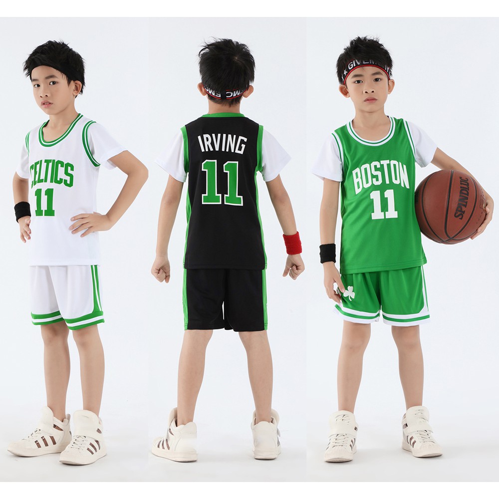 NBA Boston Celtics Kyrie No 11 Jersey Niños Falsos Dos Piezas Trajes De Baloncesto | Shopee México