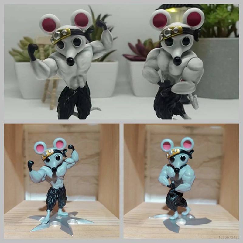 Pace Demon Slayer Uzui Tengen Ninja Mouse Figura De Acción Ratón Muscular Modelo De Muñecas Juguetes Para Niños Decoración Del Hogar Regalo