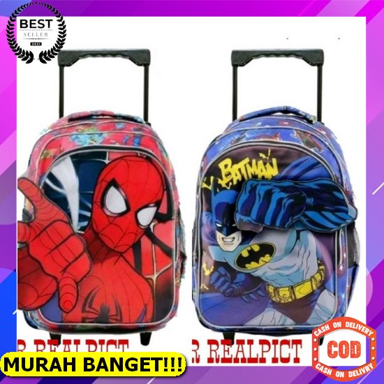 (Manboutique) Trolly 1330 bolsas de la escuela Push bolsas de la escuela primaria niñas bolsas de ruedas (Frozen, Lol, sofía, unicornio) Cool Spiderman mochilas para niños