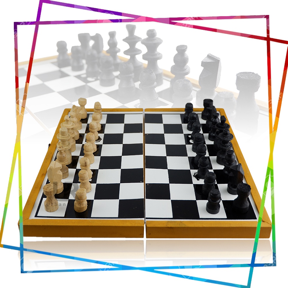 ajedrez Educativo Duradero de Madera Juego Profesional de ajedrez Plegable de Madera Hecho a Mano dangyin Juego de ajedrez 