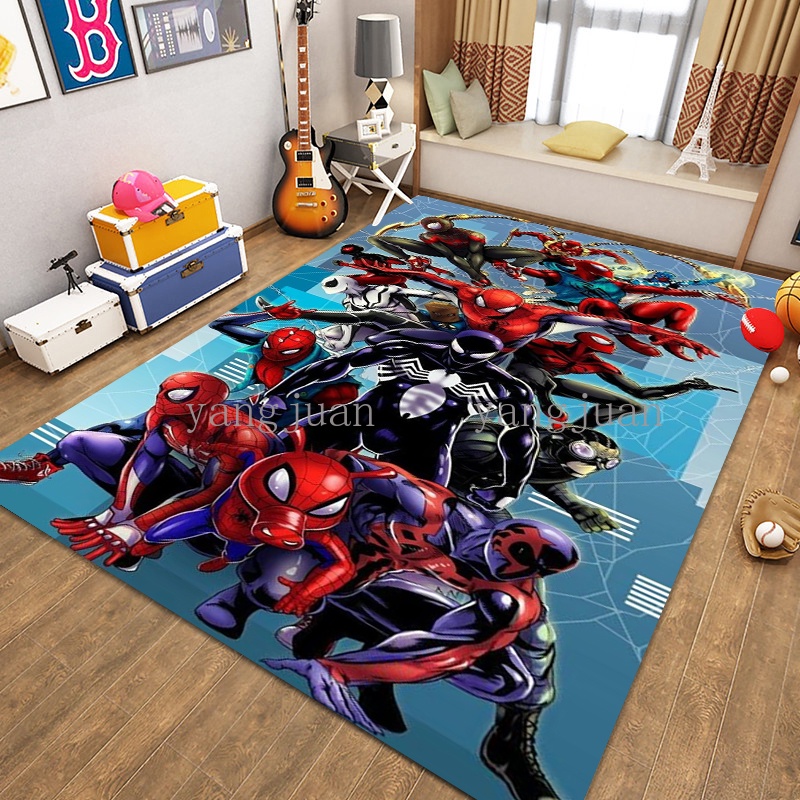 Marvel Spider Man con dibujos grandes Alfombra Suave Alfombra Salón Dormitorio Alfombra 