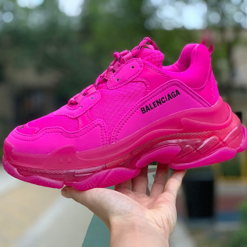 Original Balenciaga Rosa Oscura " París Diseñador De Lujo Triple s Plataforma Mujer Calzado Deportivo 36-40 | Shopee México