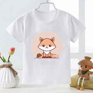 Nueva Camiseta Fox Para Niños Niñas Kawaii Moda Verano Impresión Ropa Casual  Bebé Blanco Tops , YKP038 | Shopee México