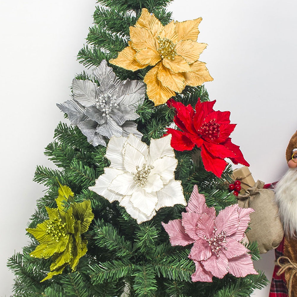 ensujisi árbol de navidad colgante adorno flores artificiales fiesta de  navidad decoración del hogar | Shopee México