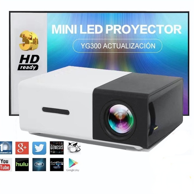 PHG LED Home Office YG300 Proyector HD Soporte 1080P Microproyector |  Shopee México