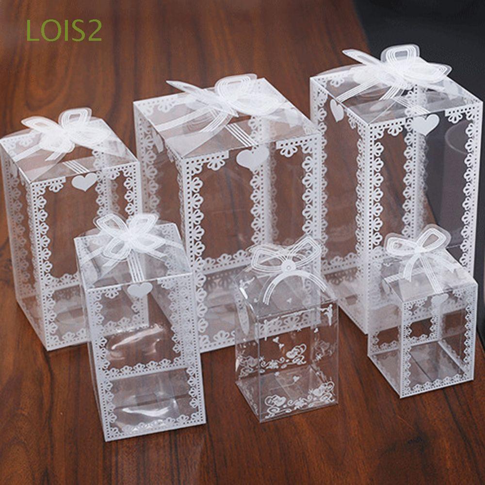 4 x 4 x 4 cm BESTONZON 10 Piezas de plástico Transparentes Cajas de Embalaje Caja Transparente de Manzana de Caramelo para Banquete de Boda Favores de Ducha de bebé 