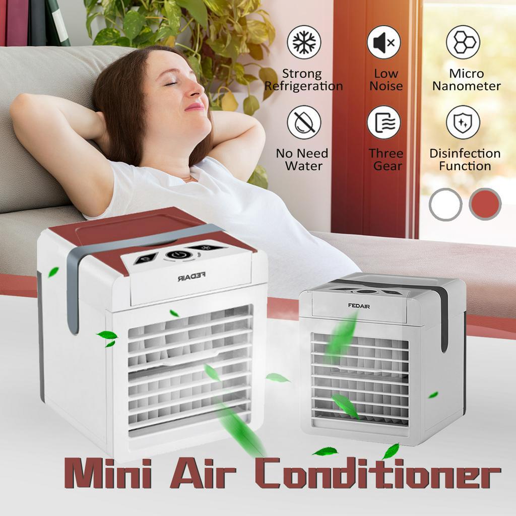 Amiispe Ventilador portátil de Aire Acondicionado Escritorio Personal para el hogar y la Oficina Enfriador de pantano difusor de Niebla 