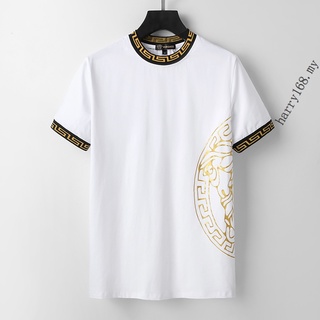VERSACE Camiseta de polo de algodón para hombre S-XXXL M282 | Shopee