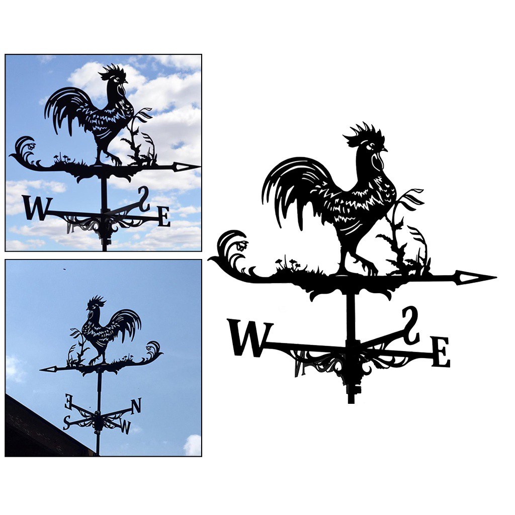 Garden Stake Weather Vane Stainless Steel Weathervane Garden Easy to Assemble 30x20 Inches Weathervane with Dragon Ornament