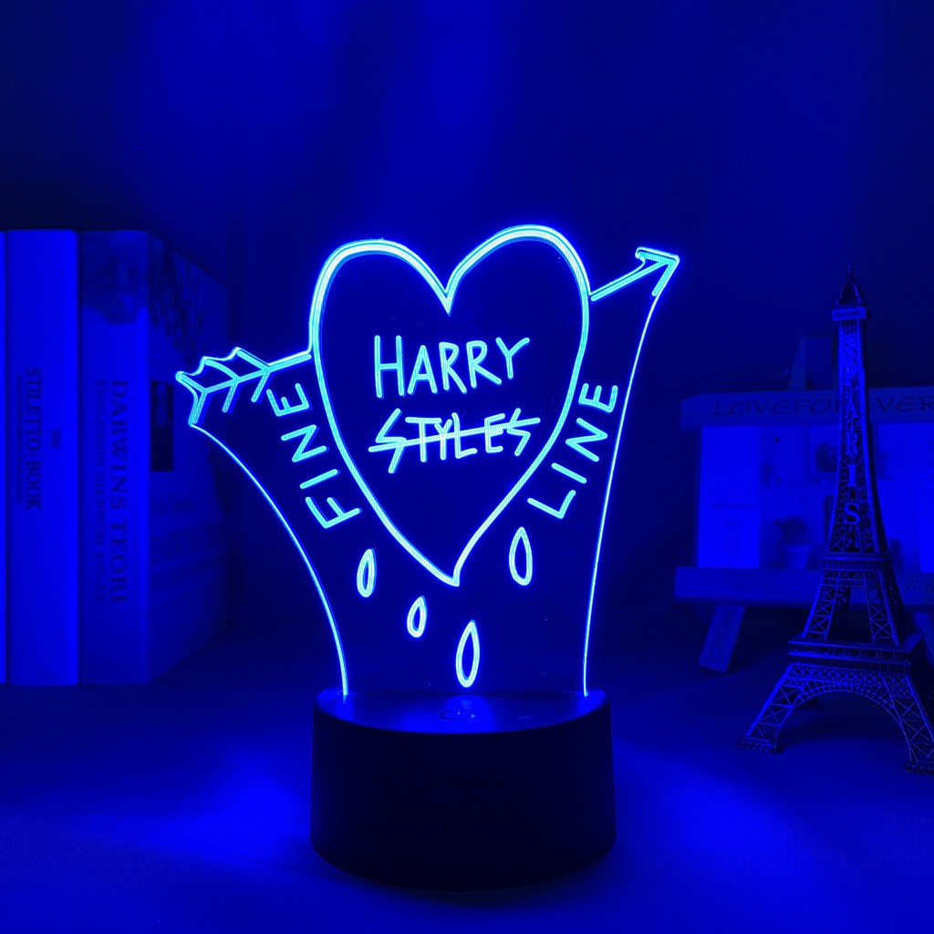 Luz De Noche Led 3D Harry Styles Lámpara De Regalo para Fanáticos Decoración De Dormitorio Luz Led Sensor Táctil Que Cambia De Color Lámpara De Escritorio De Trabajo Harry Styles 