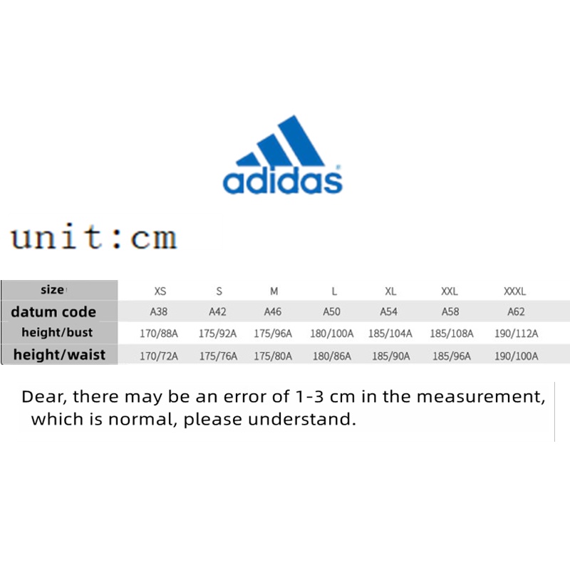 tabla de talles adidas en cm