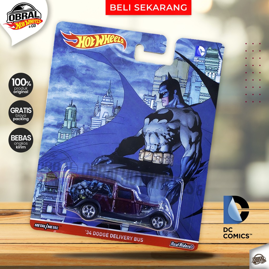 Hot Wheels Dc Comics 1934 Dodge Delivery Bus Batman Shopee México