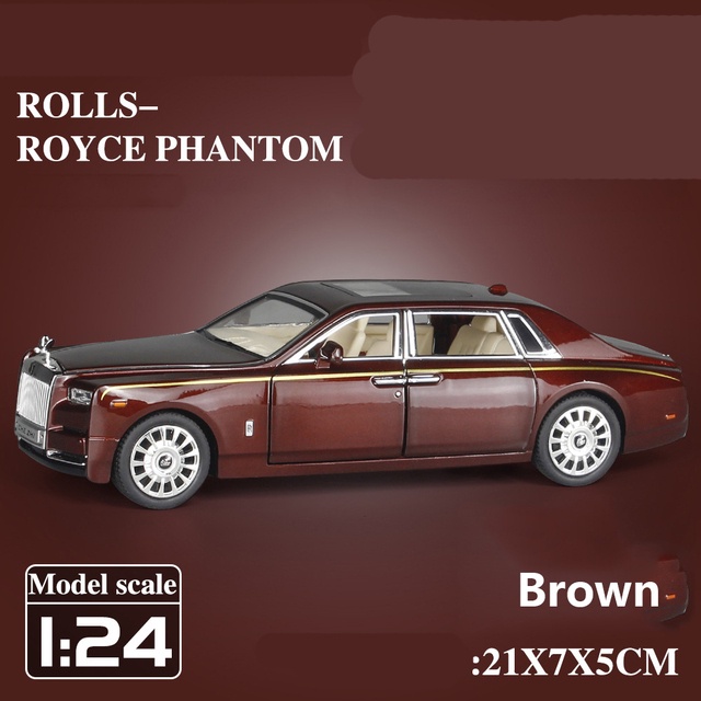 QRFDIAN 1/24 Modelo de automóvil Rolls-Royce Phantom Color : Black Aleación Sixdoor Sound Light Models Modelo de automóvil de Alta simulación Adecuado for coleccionistas for Mostrar Juguetes 