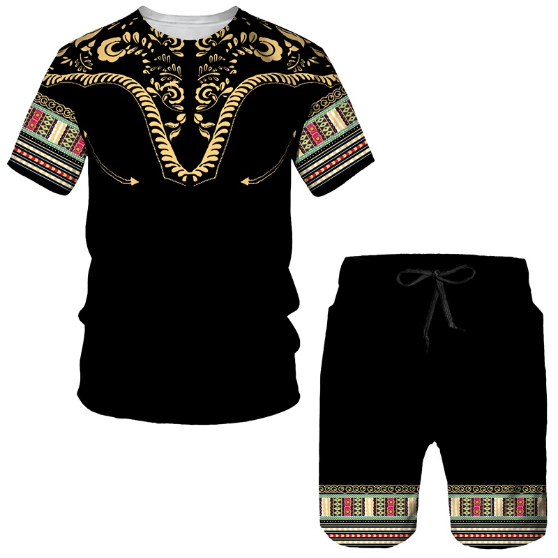 2022 Verano 3D Impresión Africana Dashiki Camiseta/Pantalones Cortos/Traje  De Estilo Étnico Pareja Chándal Conjunto Casual Hombres/Mujeres Folk-Ropa  Personalizada | Shopee México