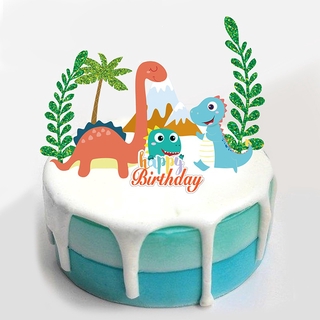Adorno de pastel de arcilla de dinosaurio para decoraciones de fiesta de  cumpleaños, suministros de favores | Shopee México