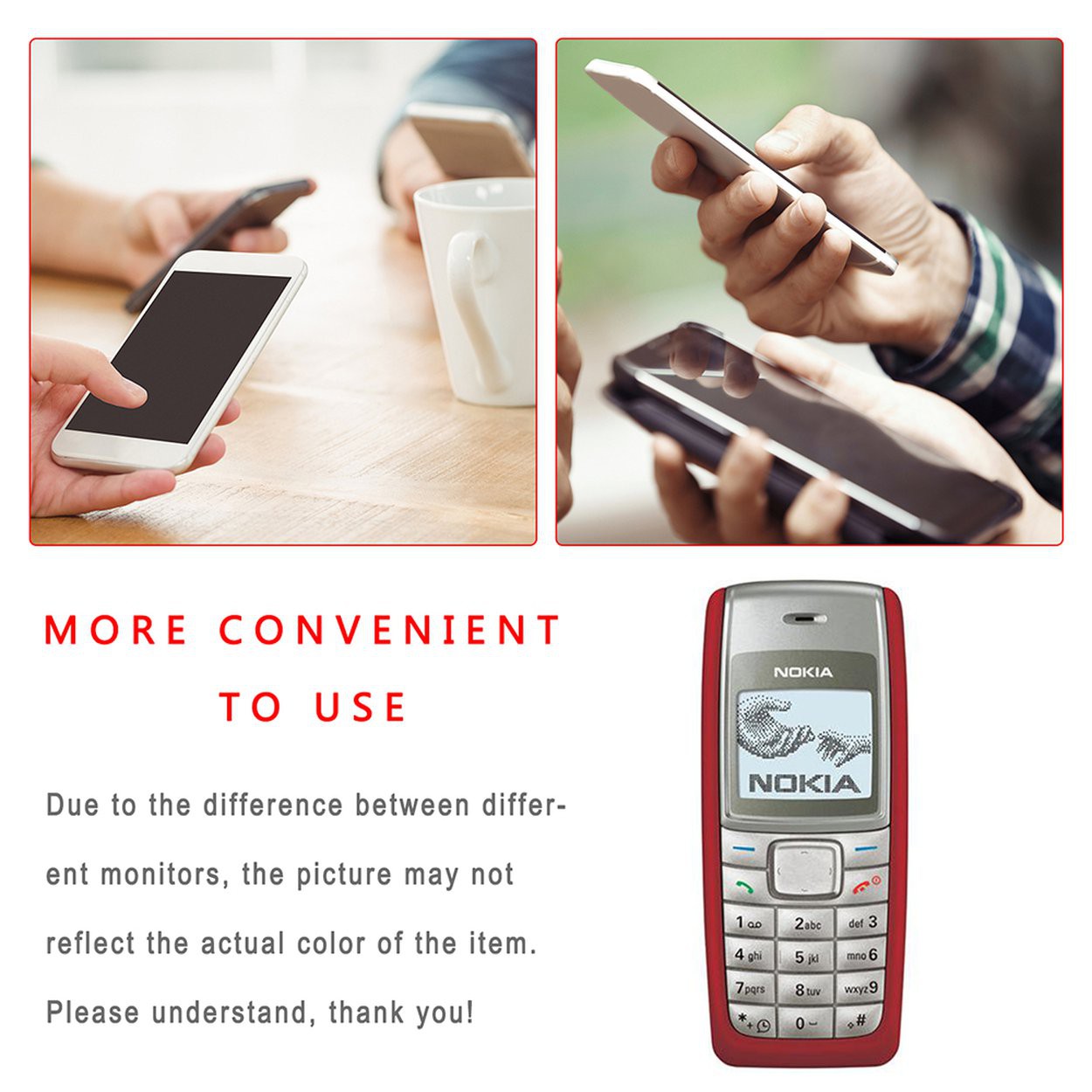 Red Elderly Backup Mobile Phone Housing Cover Case Face Frame Keyboard Unlocked Cheap Cellphone For Nokia 1110 Shopee Mexico