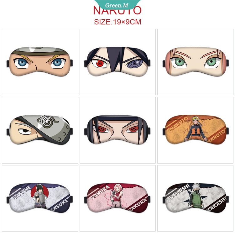 NARUTO Anime Máscara De Ojos Impresión De Dibujos Animados Lindo Parpatch  Opaca Para Dormir Eyeshade Unisex Venda Cosplay [GM] | Shopee México