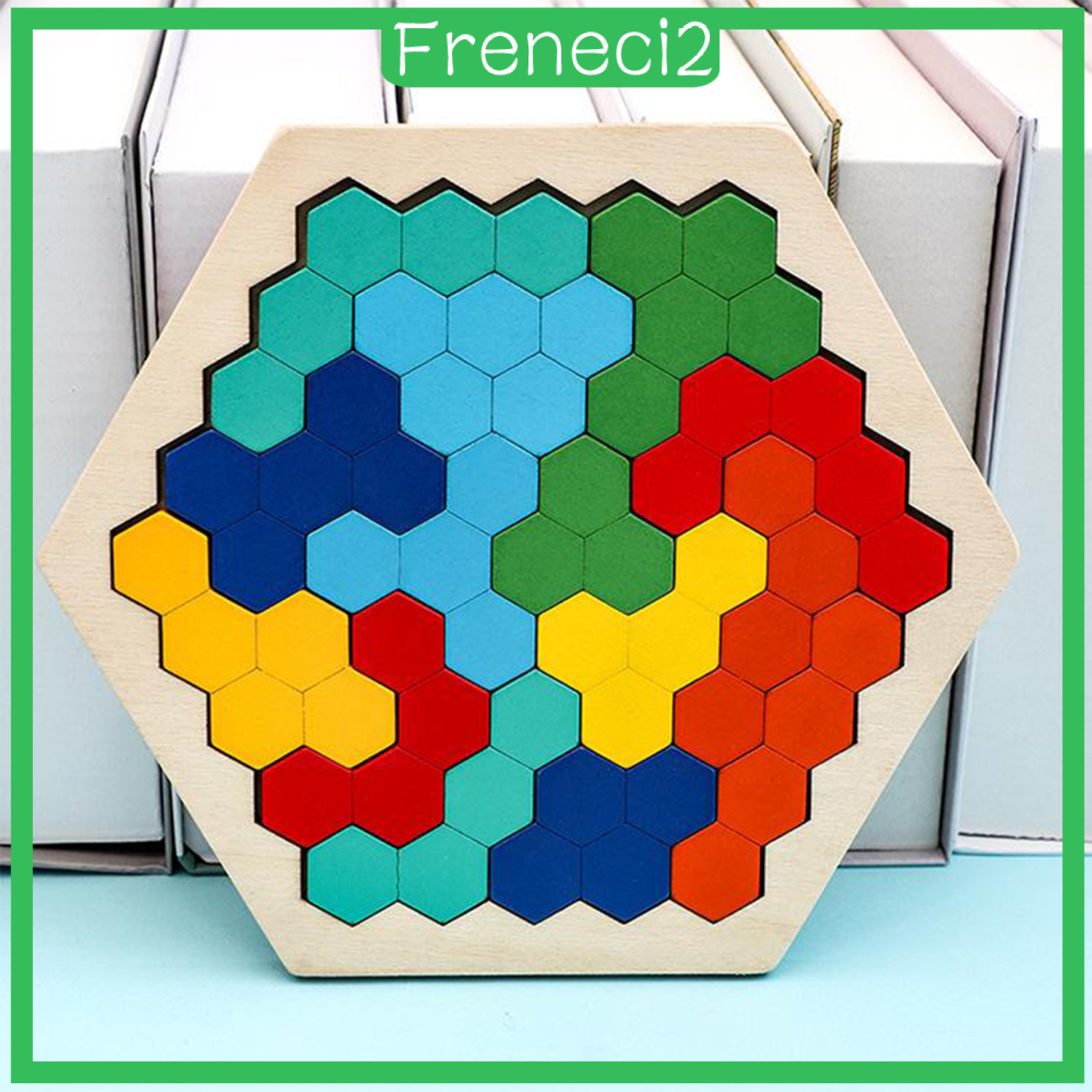 Hexagon Tangram Puzzle 3d Puzzles Brain Teasers Blocks Board Pre School Toys Shopee Mexico