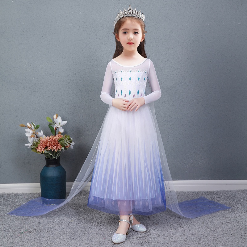 Disney Frozen 2 Disfraz Para Niñas Princesa Elsa Vestido De Bola Blanca  Cumpleaños Niños Nieve Reina Cosplay Peluca | Shopee México