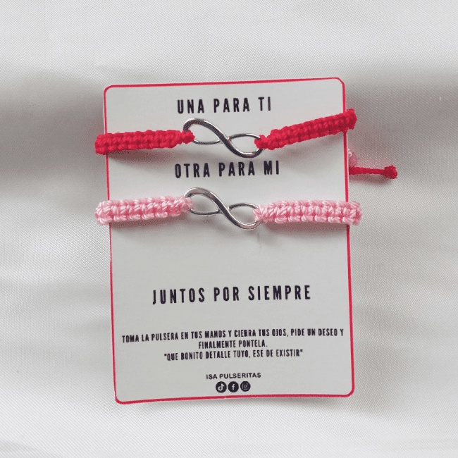 2 Pulseras Infinito Para Compartir Pulseras para de Amigos, Amistad, Novios, Parejas de moda 2022 compartidas bracelet