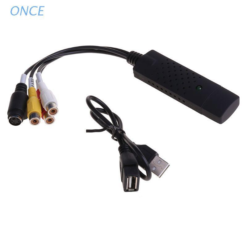 Once Usb 2 0 Video Capture Card Adapter Tv Dvd Vhs Dvr Converter For Pc Cctv Camera Shopee Mexico