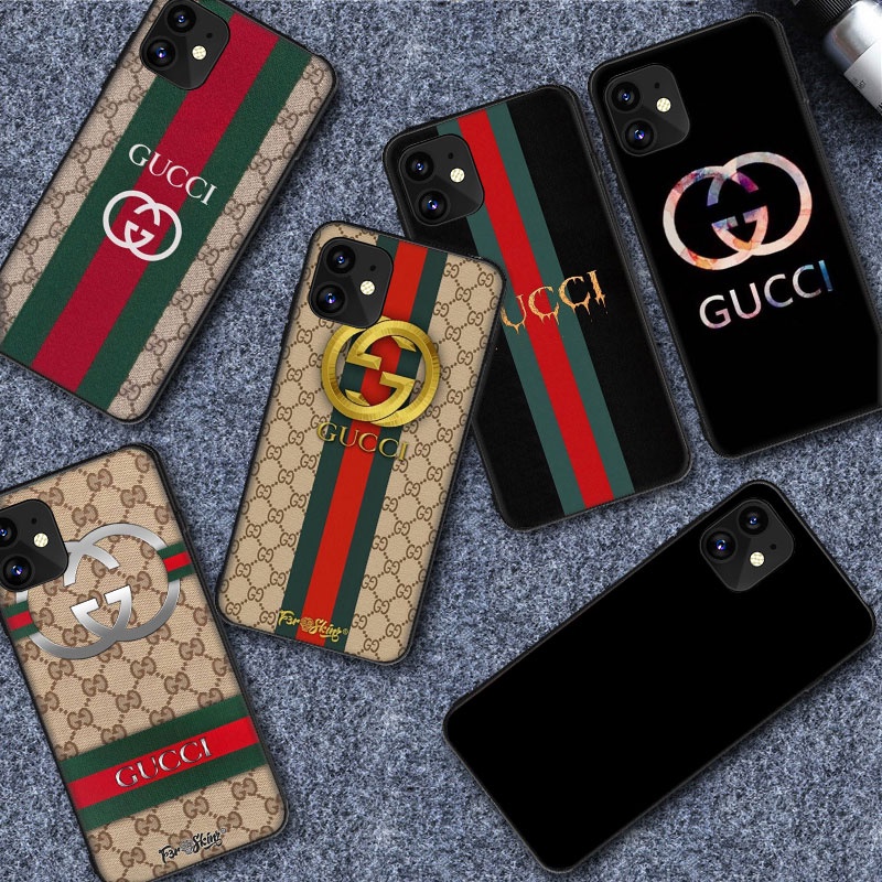 Gigante Escribir Instalar en pc Funda Negra Suave Para iPhone 11 Pro Max 12 Mini 13 Cover GUCCI | Shopee  México