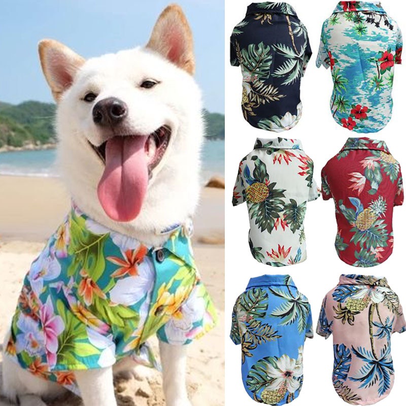 estilo hawaiano ropa de perro francés bulldog mascota ropa de verano  mascota ropa para perros pequeños medianos cachorro chihuahua ropa perro pug  | Shopee México