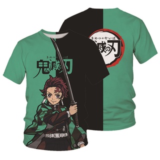 2021 Ropa De Hombre Para Niños Anime Japonés Demon Slayer Camiseta 3D  Impresión Digital De Manga Corta | Shopee México