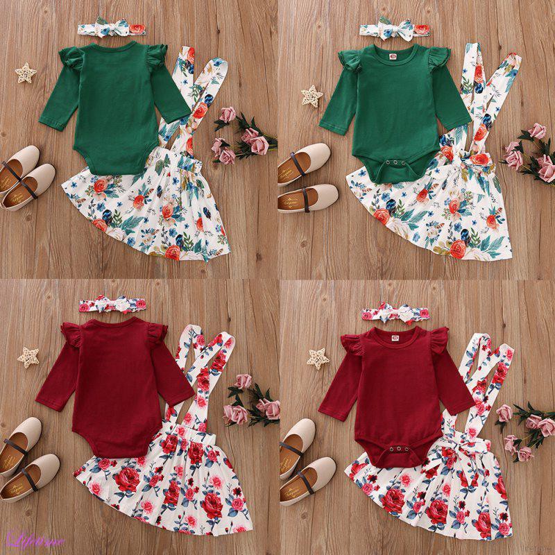 Bebe Ninas Ropa Bebe Algodon Volantes Peleles De Manga Larga Mono Correa Floral Bowknot Faldas Ninas Verano Onesie Ropa Trajes Conjuntos Shopee Mexico