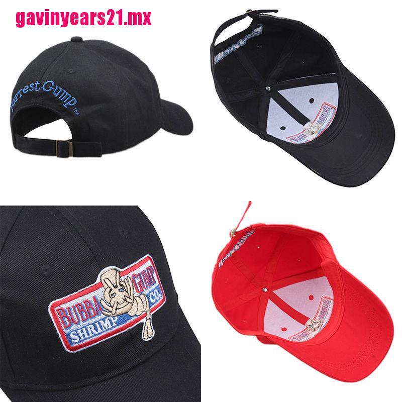 logotipo gorra de béisbol bordada con Bubba Gump Shrimp Co para el deporte o el ocio sombrero del snapback como accesorios o regalo del traje de Cosplay nofonda unisex Forrest Gump Cap Rojo