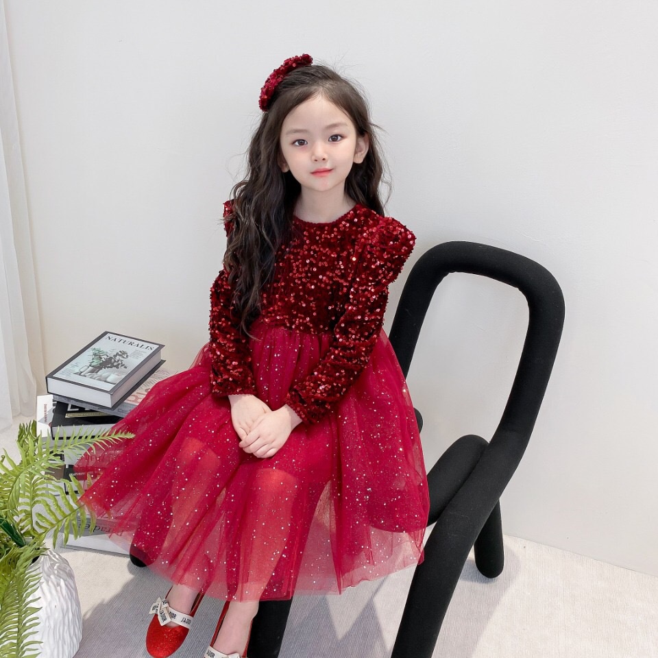 Año Nuevo Vestido Rojo Bebé Niñas De Manga Larga Vestidos De Otoño Invierno  Princesa De Los Niños Dreses De Cumpleaños | Shopee México