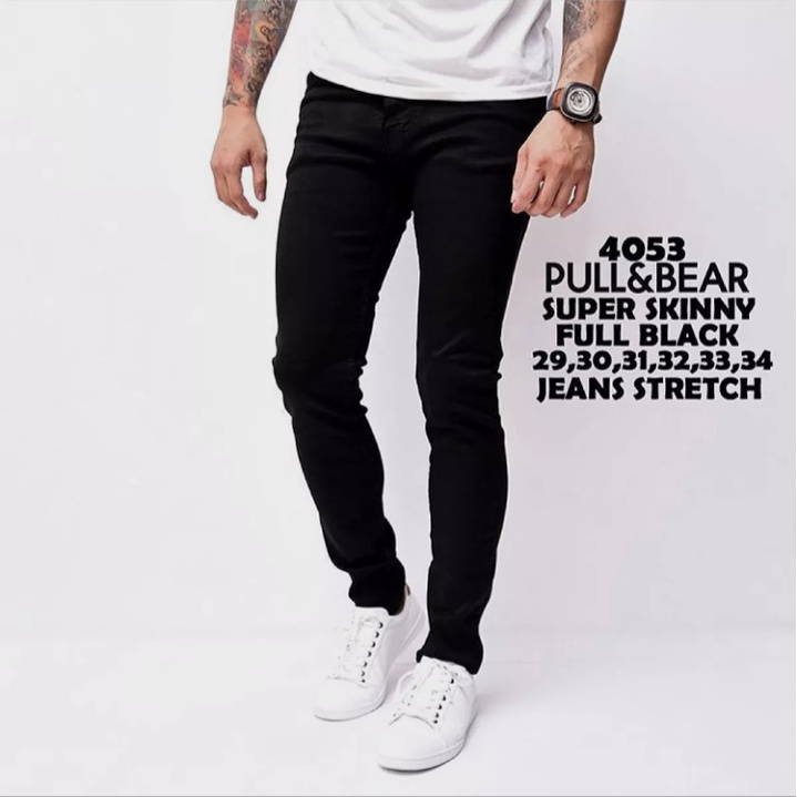 cascada progresivo desierto Full black Jeans - pantalones de hombre pull & bear | Shopee México