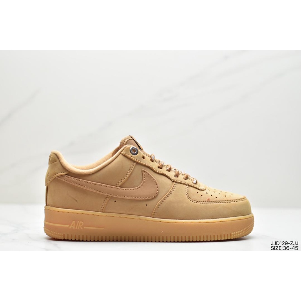 rare near narrow Nike Air Force 1 Bajo'07 WB " wheat " One classic cut all-match Casual  sports sneakers yellow raw rubber AA4061-200 Hombres Mujer Zapatillas Para  Correr | Shopee México