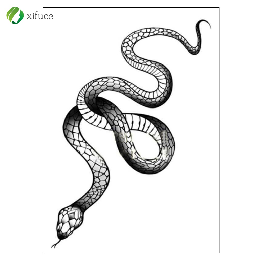 xifuce Tatuajes Temporales No Coloreados Negro Serpiente Tatuaje Calcomanía  Ultra Delgada Para Brazo | Shopee México