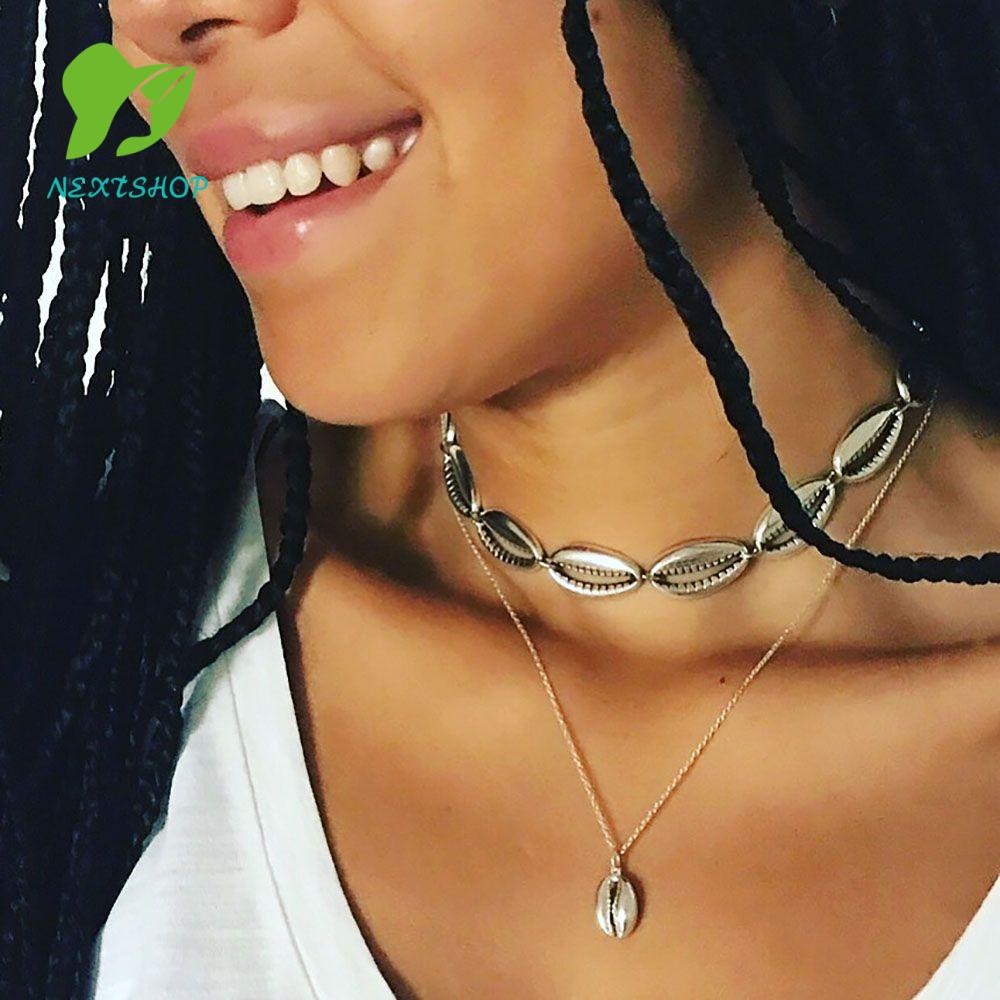 Pulsera Collar de Moda Forma de Concha Muchachas de Las Mujeres Pulseras niñas de la Joyería Accesorios Ajustable Hosaire 2X Set 