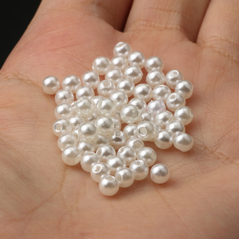 Vidrio despierta perlas perlas jeans azul brillante 8 mm 100 unidades joyas bricolaje v178 