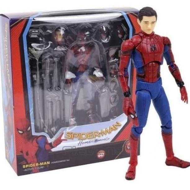 Mafex Spider man Homecoming Tom Holland 047 figura spiderman juguetes