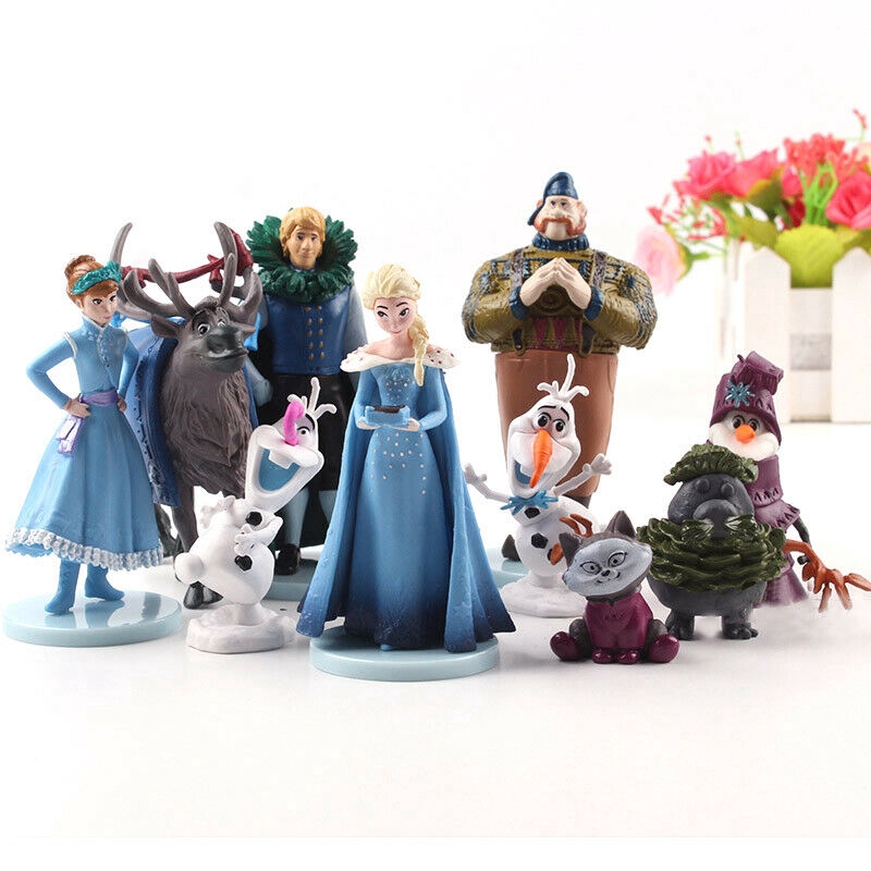 Set de Figuras Frozen Collection 4 Minis Personajes el Reino del Hielo 2 Juego de Figuras Coleccionables Olaf y Sven Juguetes De Colección Regalos niños 3-12 Anna Disney Frozen Elsa 