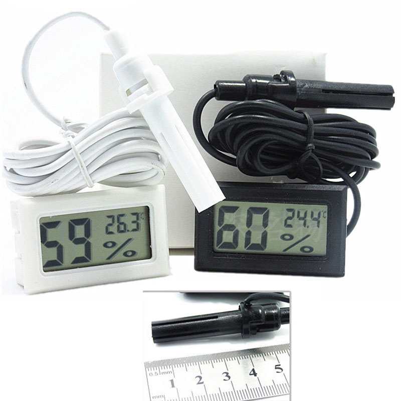 1 PCSNew Pet LCD Termómetro Digital Higrómetro Sensor de Temperatura Sonda Medidor de Humedad Color Aleatorio 