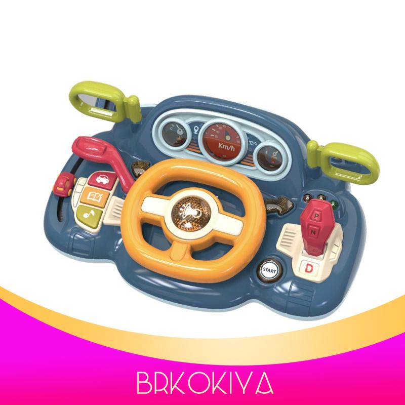 música Volante de juguete con luz para niños sonido divertido educativo simulación de conducción viaje electrónico 