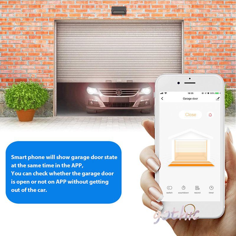 Gothic Wifi Garage Door Opener Wifi Smart Home Control Compatible With Tuya Smart Work With Google Home Alexa Echo Gothic Shopee Mexico