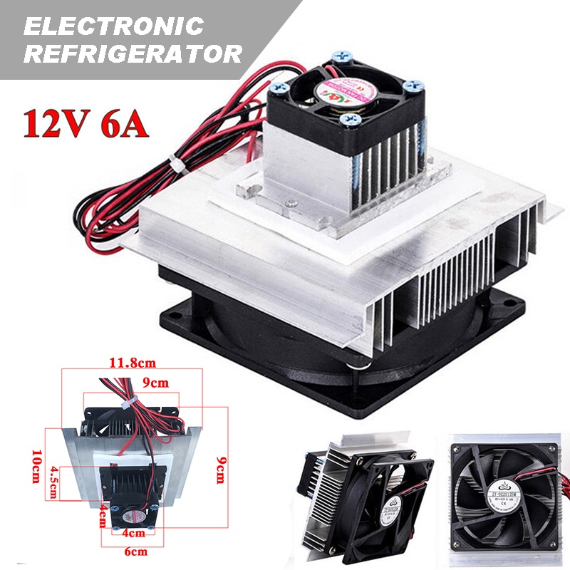 12V 6A Kit de sistema de enfriamiento termoeléctrico Peltier refrigeración Cooler Ventilador Hágalo usted mismo x1 