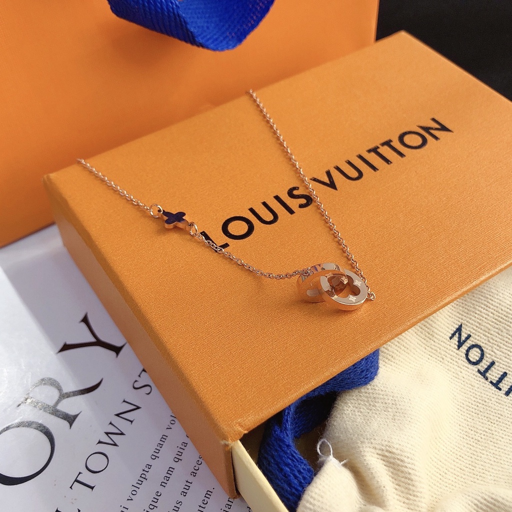 LV Louis Vuitton Collar Colar Delicada Joyería Regalo De Lujo