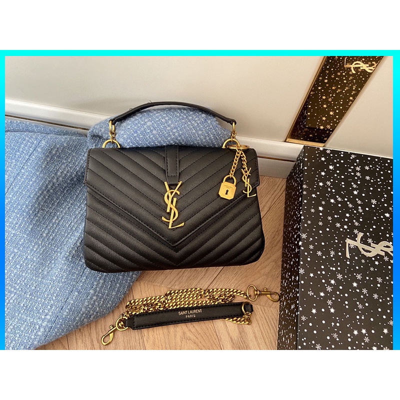 YSL Bag Saint Laurent Messenger Chain Importado Genuino 1 : 1 Marca Mujer  (Stock Listo) Edición Limitada Real Shot | Shopee México
