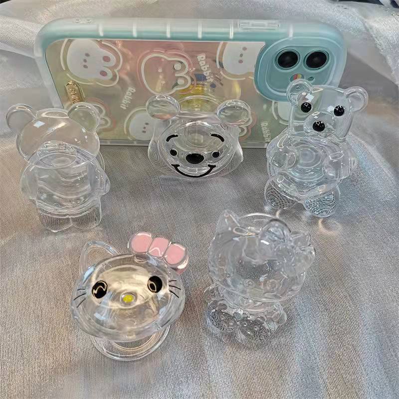 3D Pooh Oso Patrón De Dibujos Animados Para Popsocket Soporte Móvil 3D