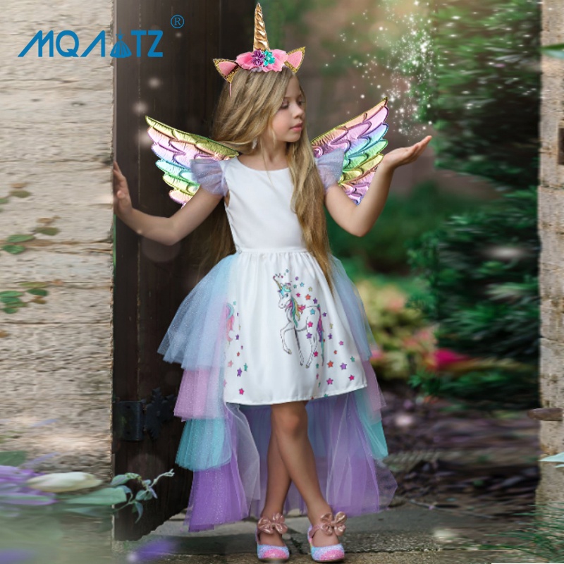 MQATZ 2022 Halloween Niños Colorido Unicornio Vestido Para Bebé Niña  Disfraz Cosplay Fiesta Tutú De Princesa Vestidos De Cumpleaños Ropa Diadema  Alas 3pcs | Shopee México