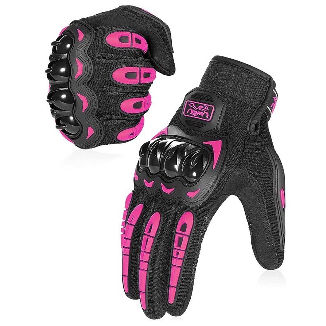 Señora Biker guantes motoradhandschuhe protectores moto racing Gloves rosa 