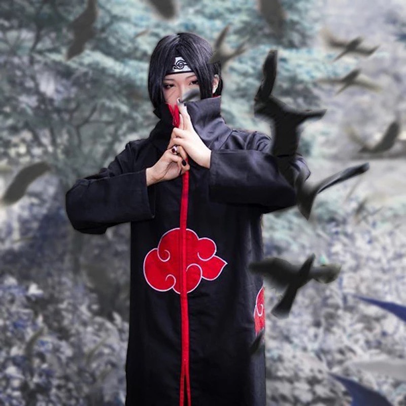 Ropa De Manga De Anime Japonés NARUTO Akatsuki Capa Disfraz De Cosplay Rojo  Nube Bata Cuatro Generaciones Seis Halloween | Shopee México